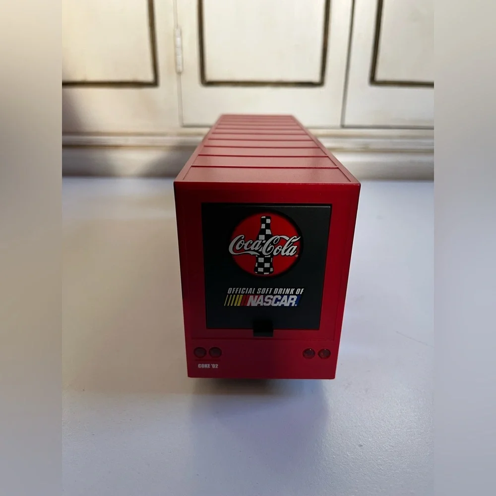 Collectible 2002 Coca-Cola NASCAR Carrier with Car & lights Semi Truck